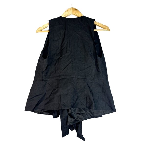 Seed Heritage Womens Waistcoat Vest Gilet size 10 Black NWT Tie Front - Picture 2 of 7